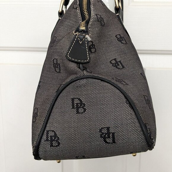 Dooney & Bourke Signature Quilted Logo Zip Zip Black Satchel - Picture 5 of 15